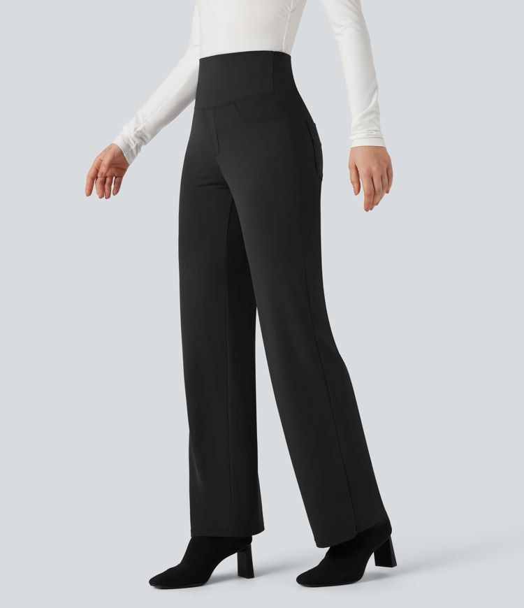 Halara UltraSculpt™ High Waisted Tummy Control Straight Leg Work Pants with Pockets