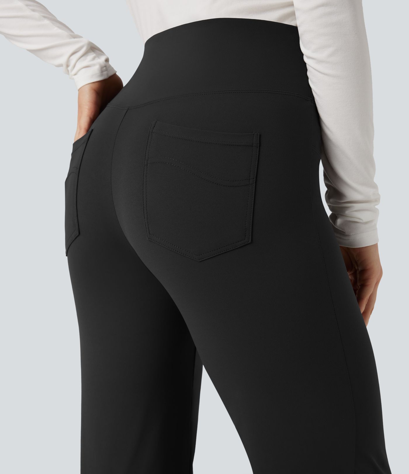 Halara UltraSculpt™ High Waisted Tummy Control Straight Leg Work Pants with Pockets