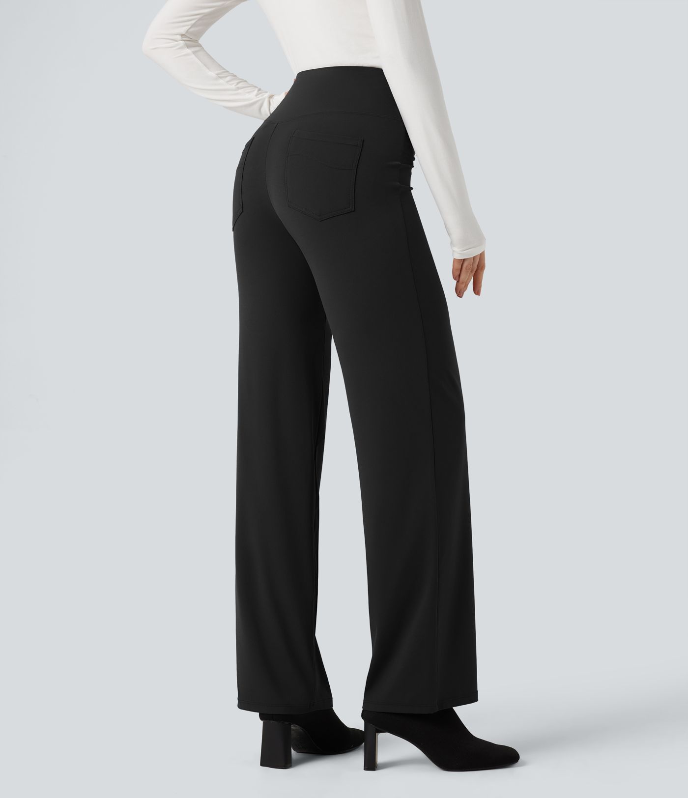 Halara UltraSculpt™ High Waisted Tummy Control Straight Leg Work Pants with Pockets