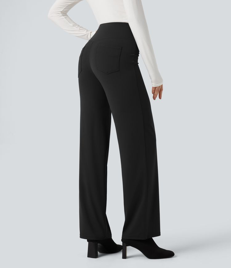 Halara UltraSculpt™ High Waisted Tummy Control Straight Leg Work Pants with Pockets