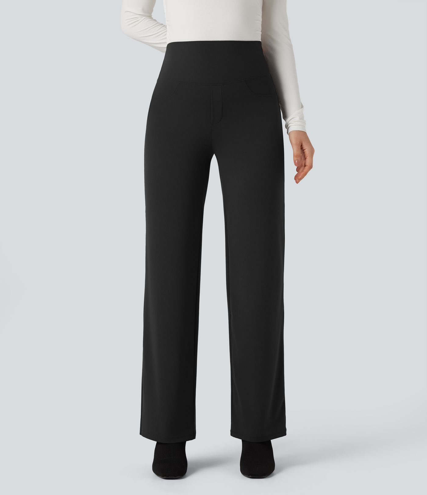 Halara UltraSculpt™ High Waisted Tummy Control Straight Leg Work Pants with Pockets