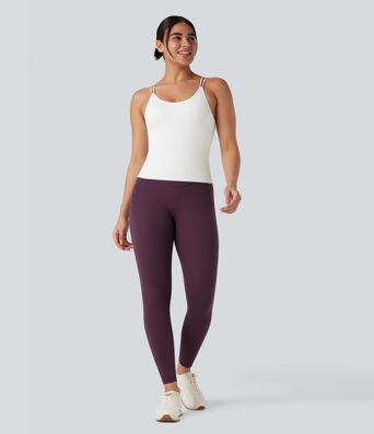 OneForm Seamless Flow U-Neck Double Straps Built-in Bra Running Cami-Longer Length