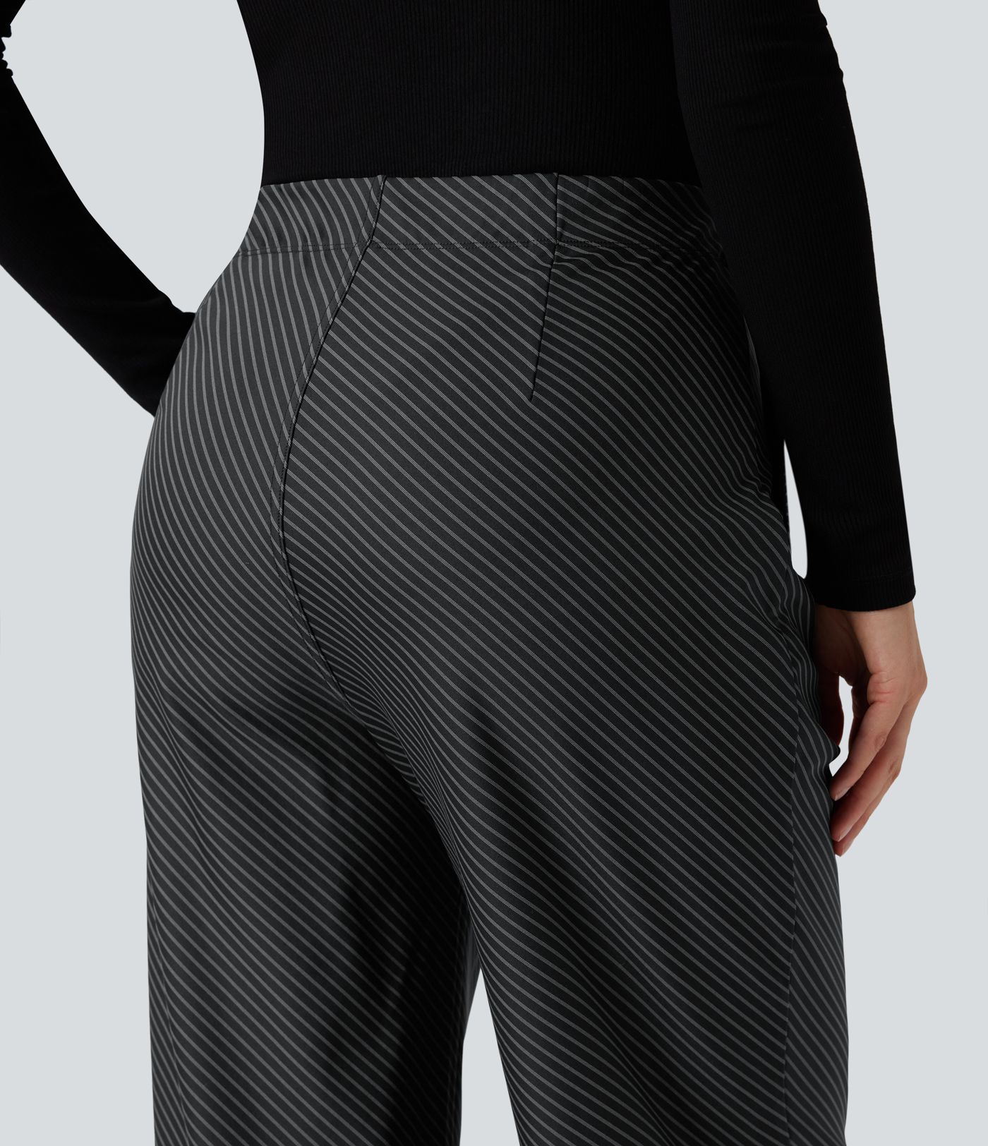 Halara Flex™ High Waisted Straight Leg Stripe Suit Work Pants with Pockets