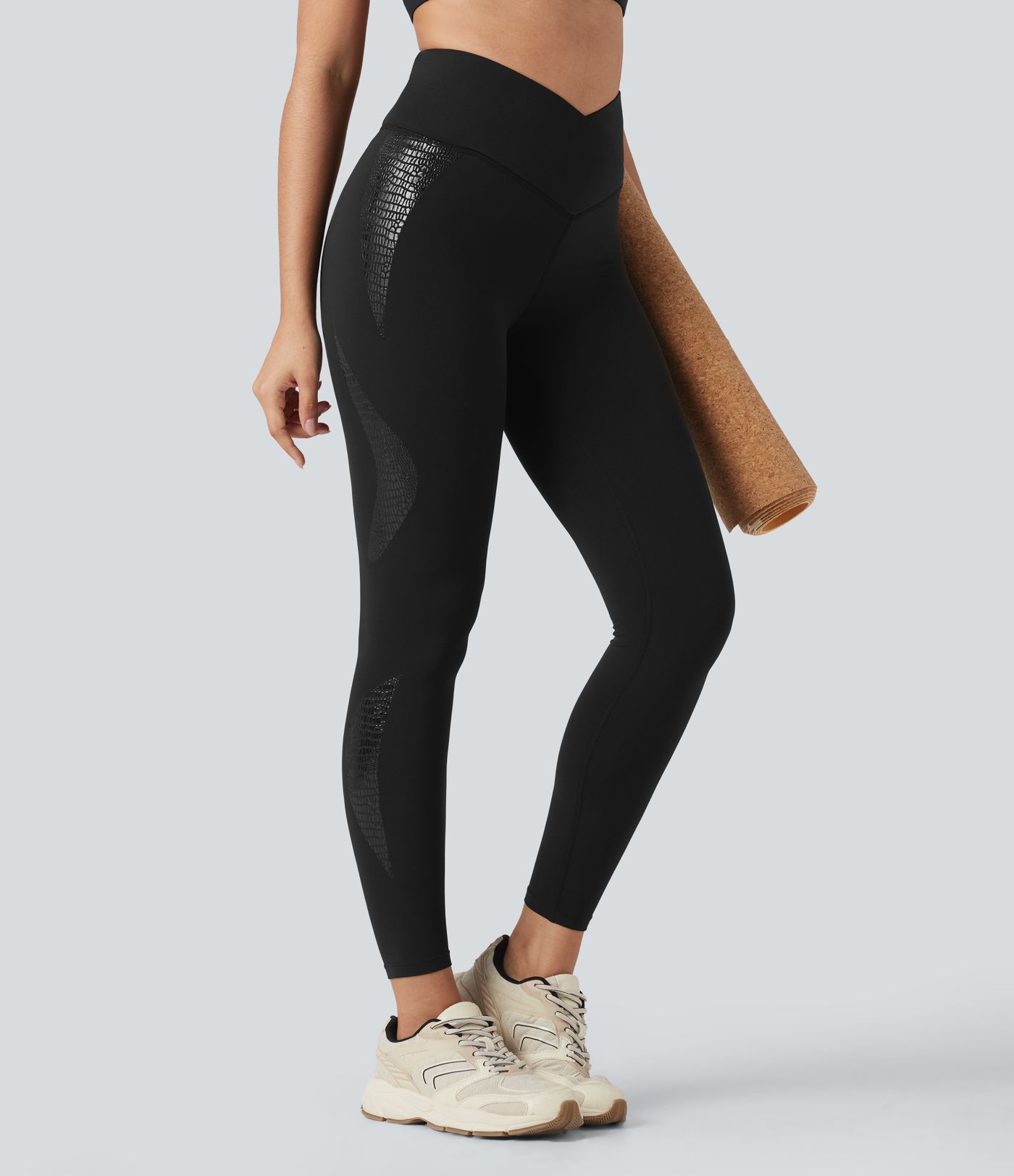 SoftlyZero™ Crossover High Waisted Yoga 7/8 Leggings with Pocket SoftlyZero™ Crossover High Waisted Yoga 7/8 Leggings with Pocket