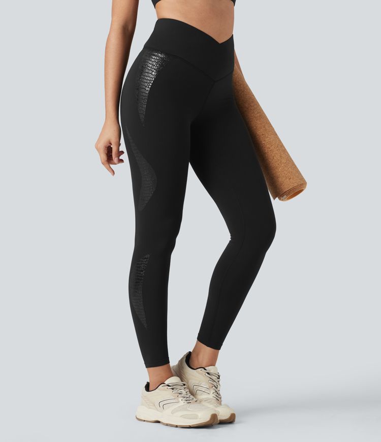 SoftlyZero™ Crossover High Waisted Yoga 7/8 Leggings with Pocket SoftlyZero™ Crossover High Waisted Yoga 7/8 Leggings with Pocket