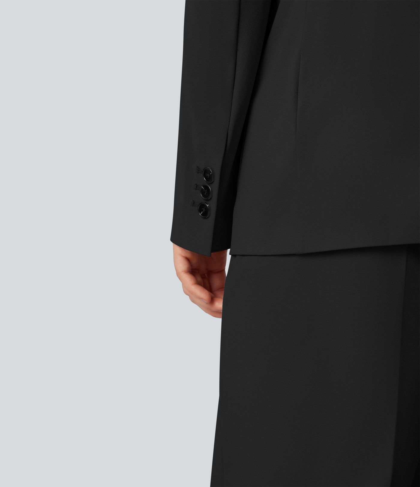 Strapazierfähiger Business-Blazer mit Revers, langen Ärmeln und Taschen