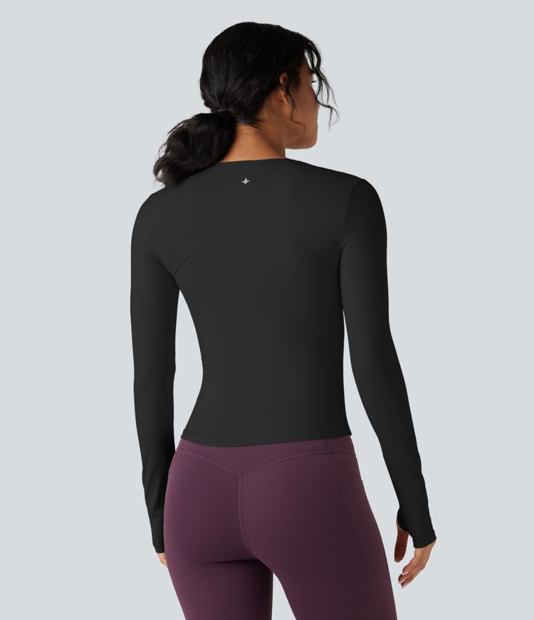 SoftlyZero™ Plush Long Sleeve Thumb Hole Yoga Sports Top