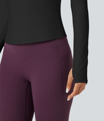 SoftlyZero™ Plush Long Sleeve Thumb Hole Yoga Sports Top