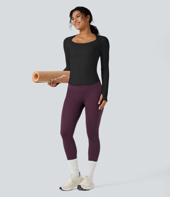 SoftlyZero™ Plush Long Sleeve Thumb Hole Yoga Sports Top