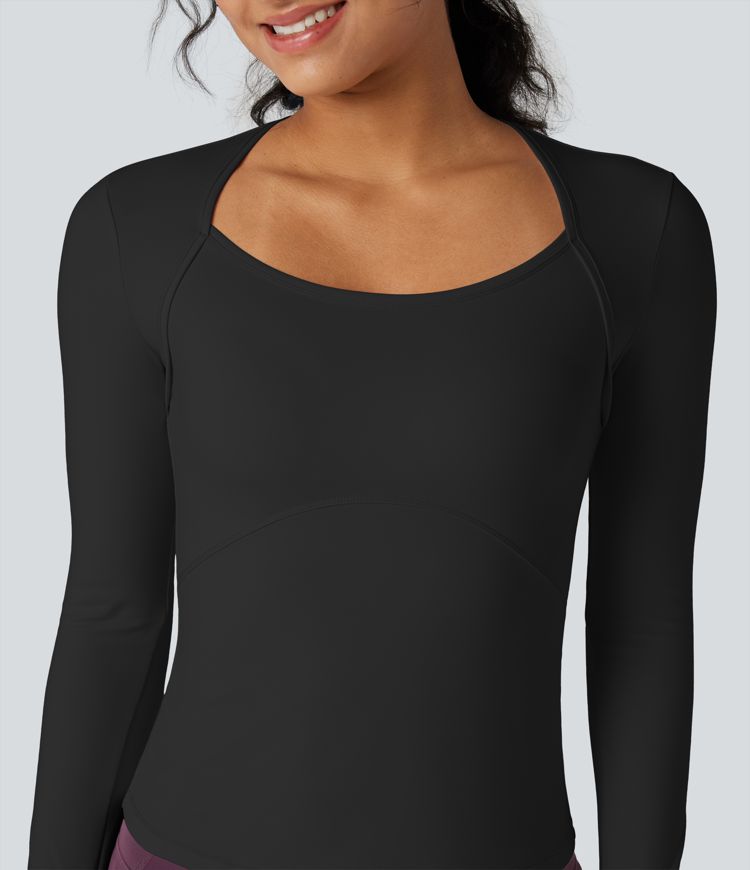 SoftlyZero™ Plush Long Sleeve Thumb Hole Yoga Sports Top