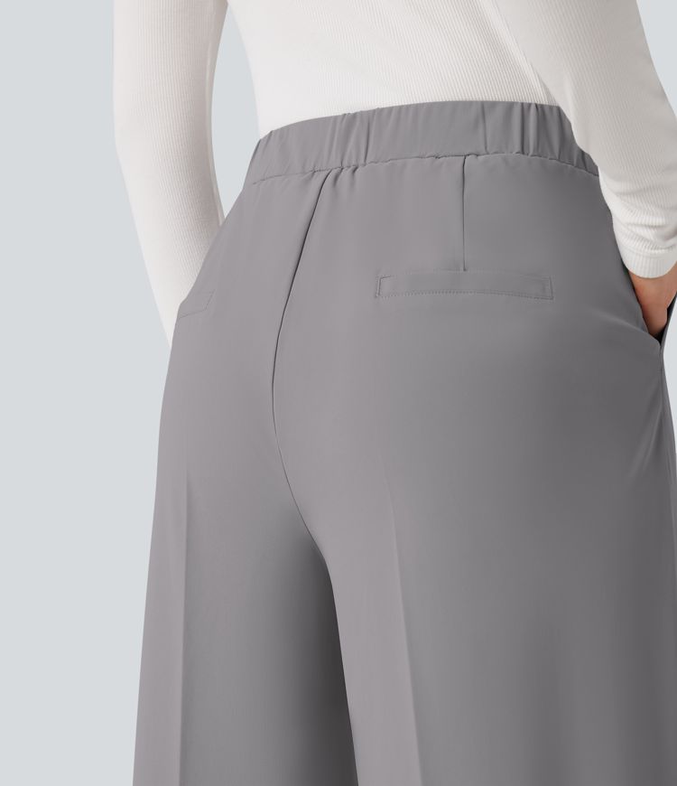 Halara Flex™ Suit Wrinkle-resistant High Waisted Wide Leg Work Pants with Pockets
