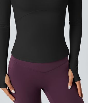SoftlyZero™ Plush Long Sleeve Thumb Hole Yoga Sports Top