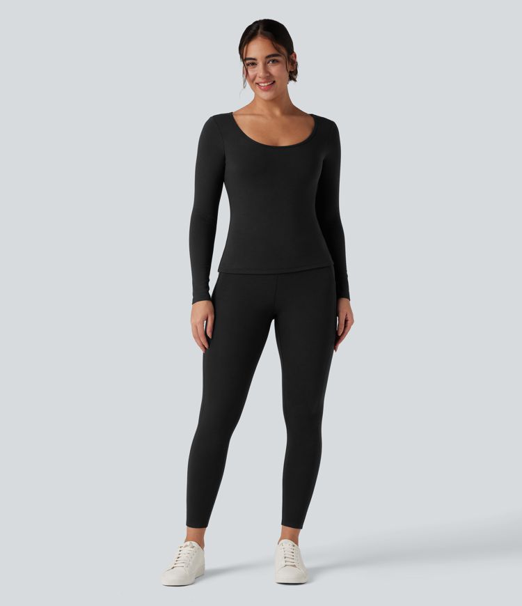 Halara HeatCore High Waisted Casual Warming Leggings with Pockets