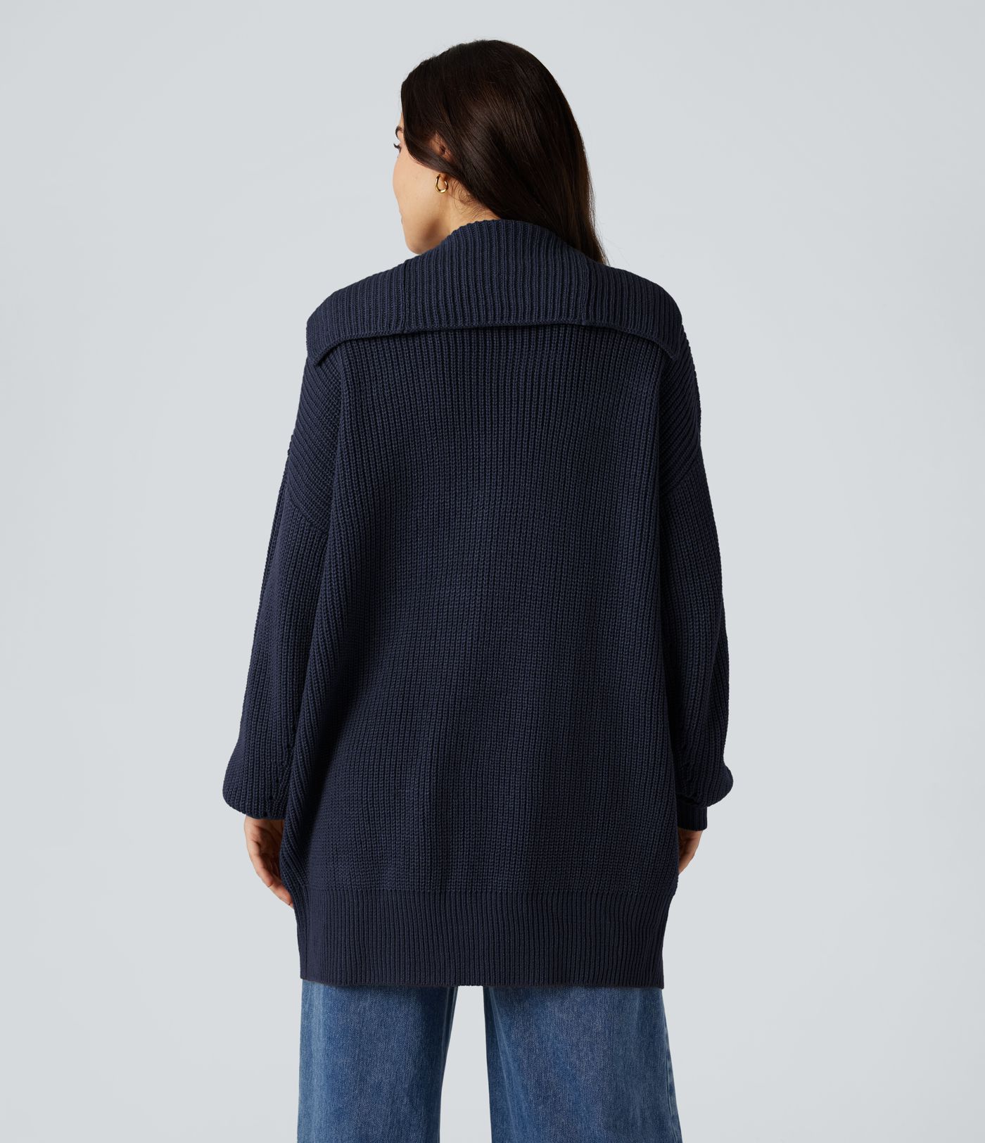 Lapel Long Sleeve Casual Cardigan with Pockets