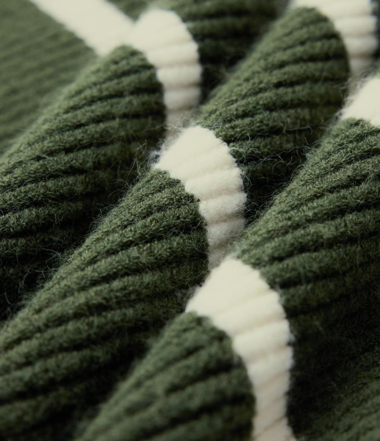 High Neck Long Sleeve Color Block Casual Sweater