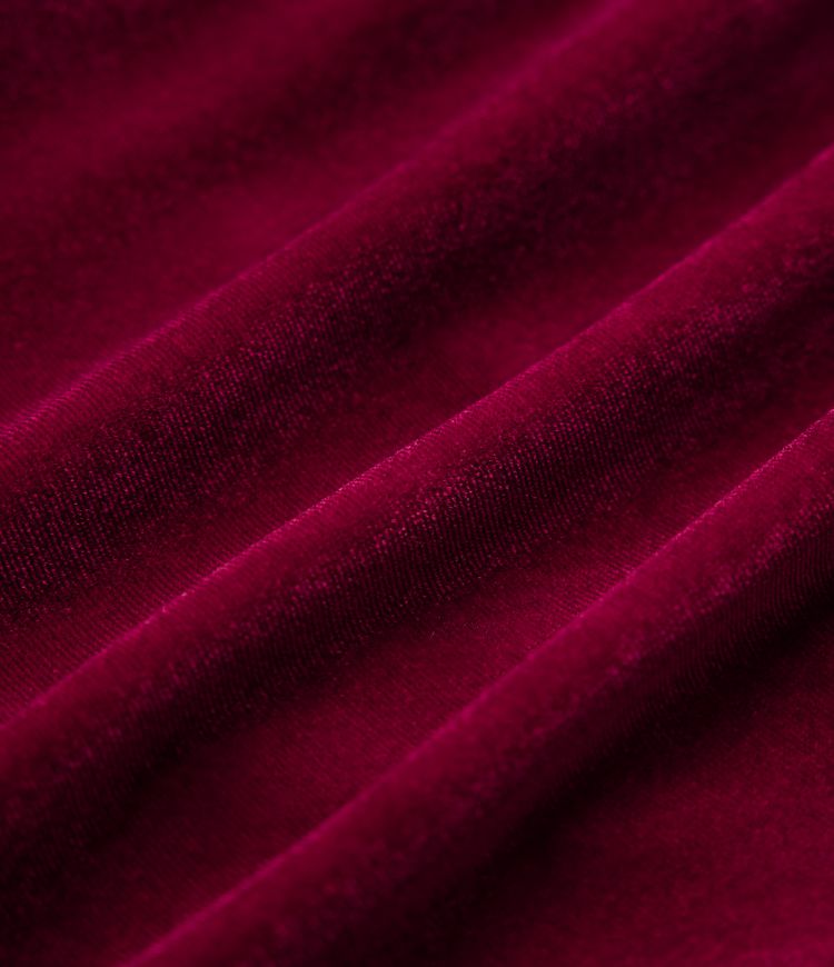 V-neck Long Sleeve Wrapped Ruffle Hem Mini Casual Velvet Dress