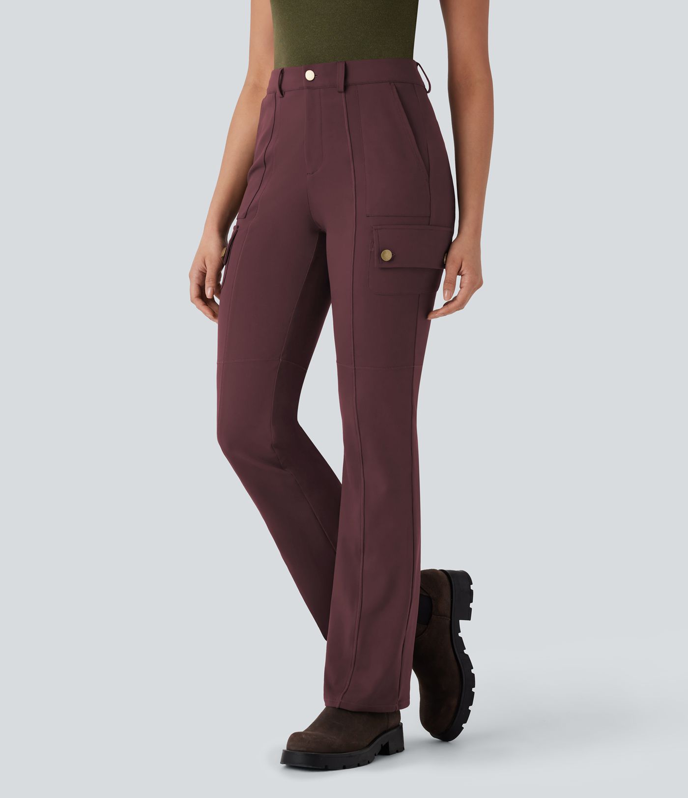 DayStretch Mid Rise Pockets Hiking Cargo Bootcut Pants