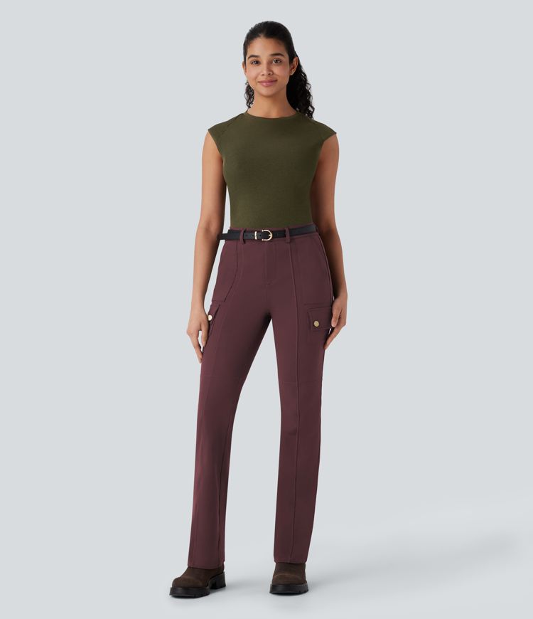 DayStretch Mid Rise Pockets Hiking Cargo Bootcut Pants