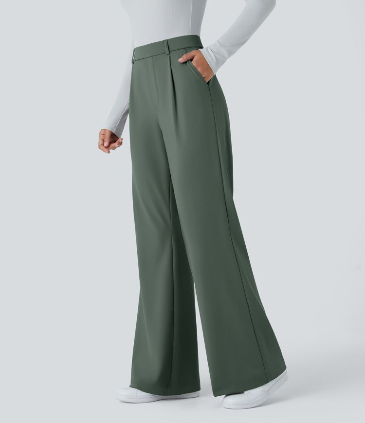 Halara Flex™ High Waisted Pocket Work Flared Trousers