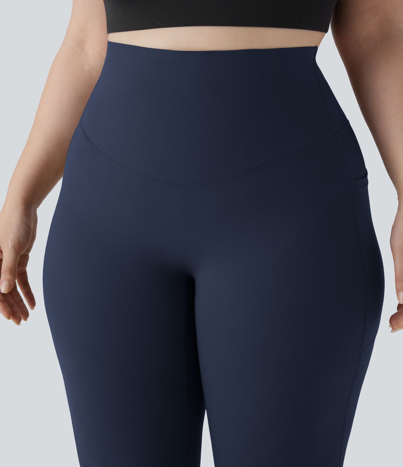 Halara UltraSculpt™ - Shaping Bootcut Yoga Leggings with High Waist, Side Pockets, and Tummy Control