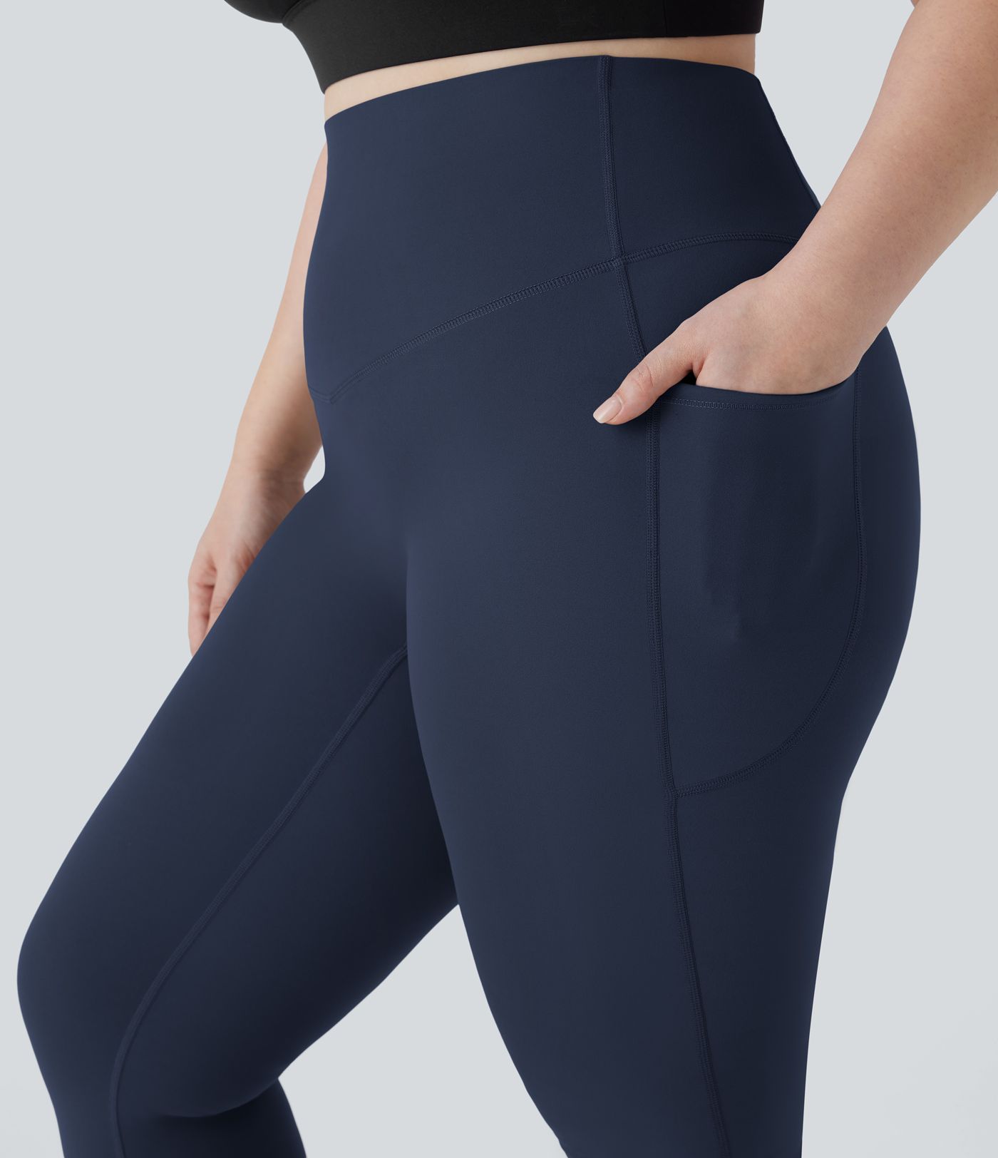 Halara UltraSculpt™ - Shaping Bootcut Yoga Leggings with High Waist, Side Pockets, and Tummy Control