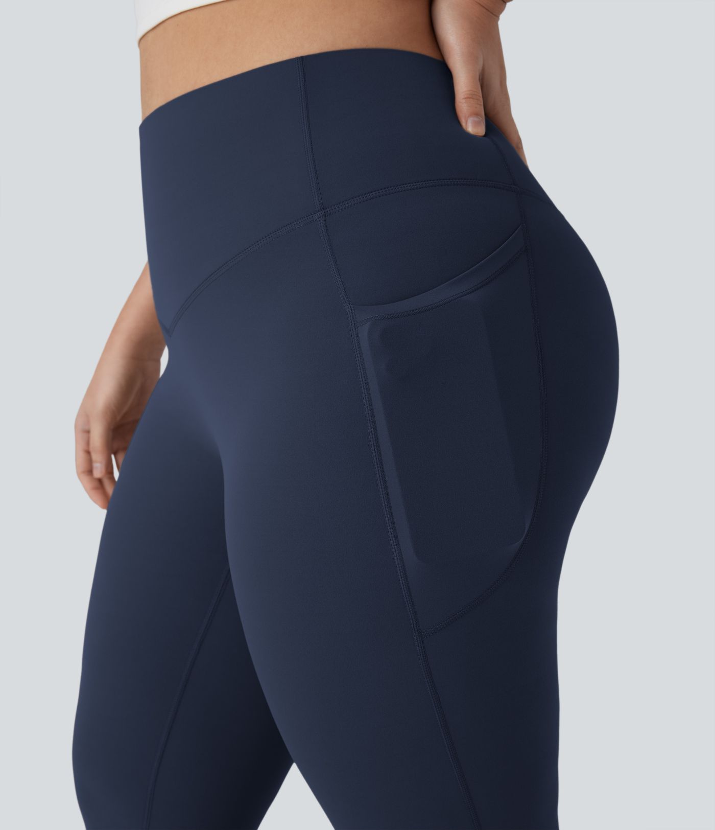 Halara UltraSculpt™ - Shaping Bootcut Yoga Leggings with High Waist, Side Pockets, and Tummy Control