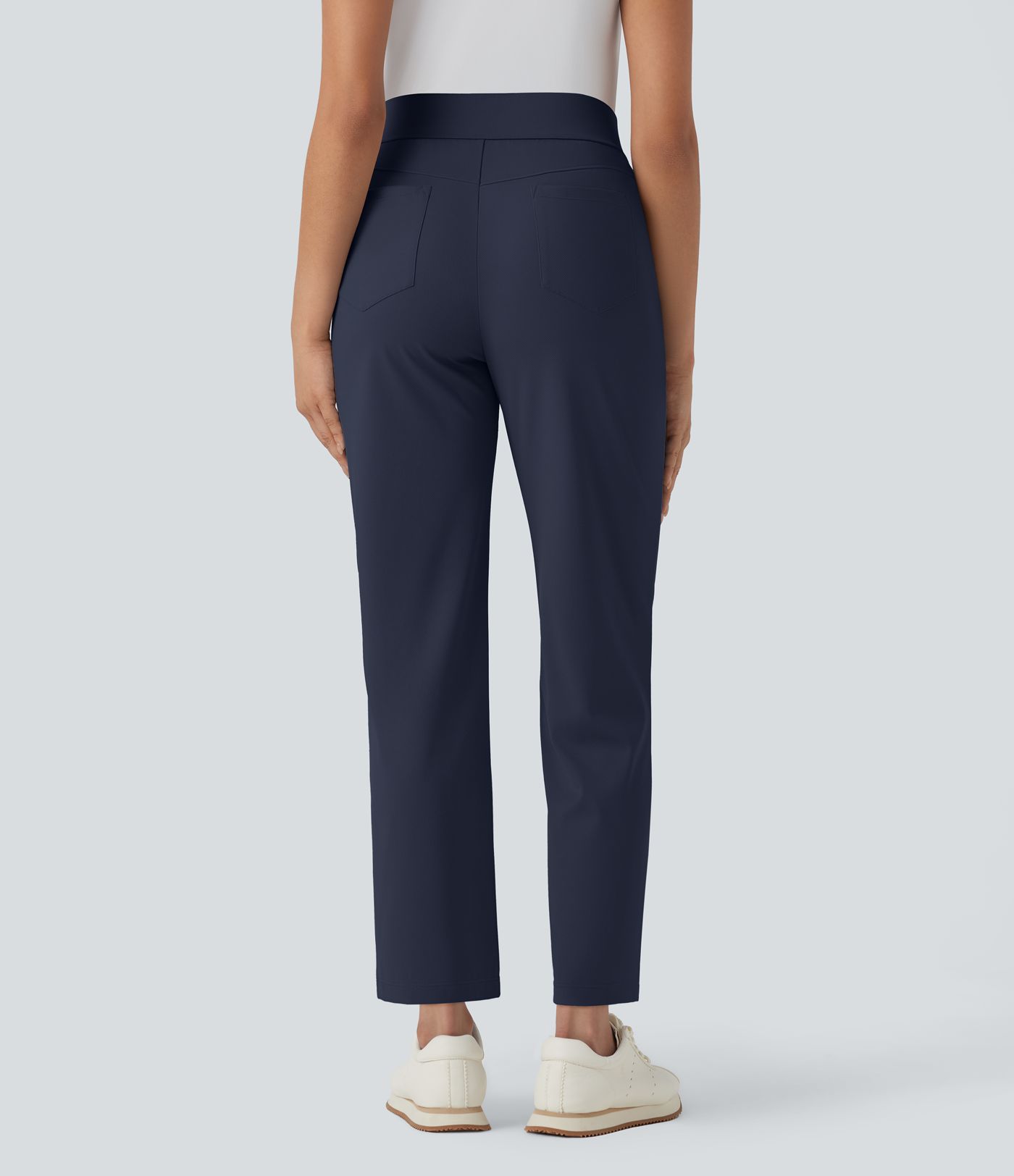 Pantalon de golf séchage rapide, taille mi-haute, avec poches et poche tee, UPF40+