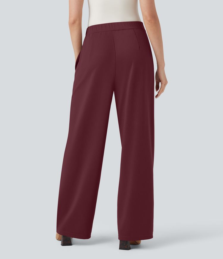 Pantalon de travail coupe droite taille haute avec chaîne métallique SculptKnit avec poches