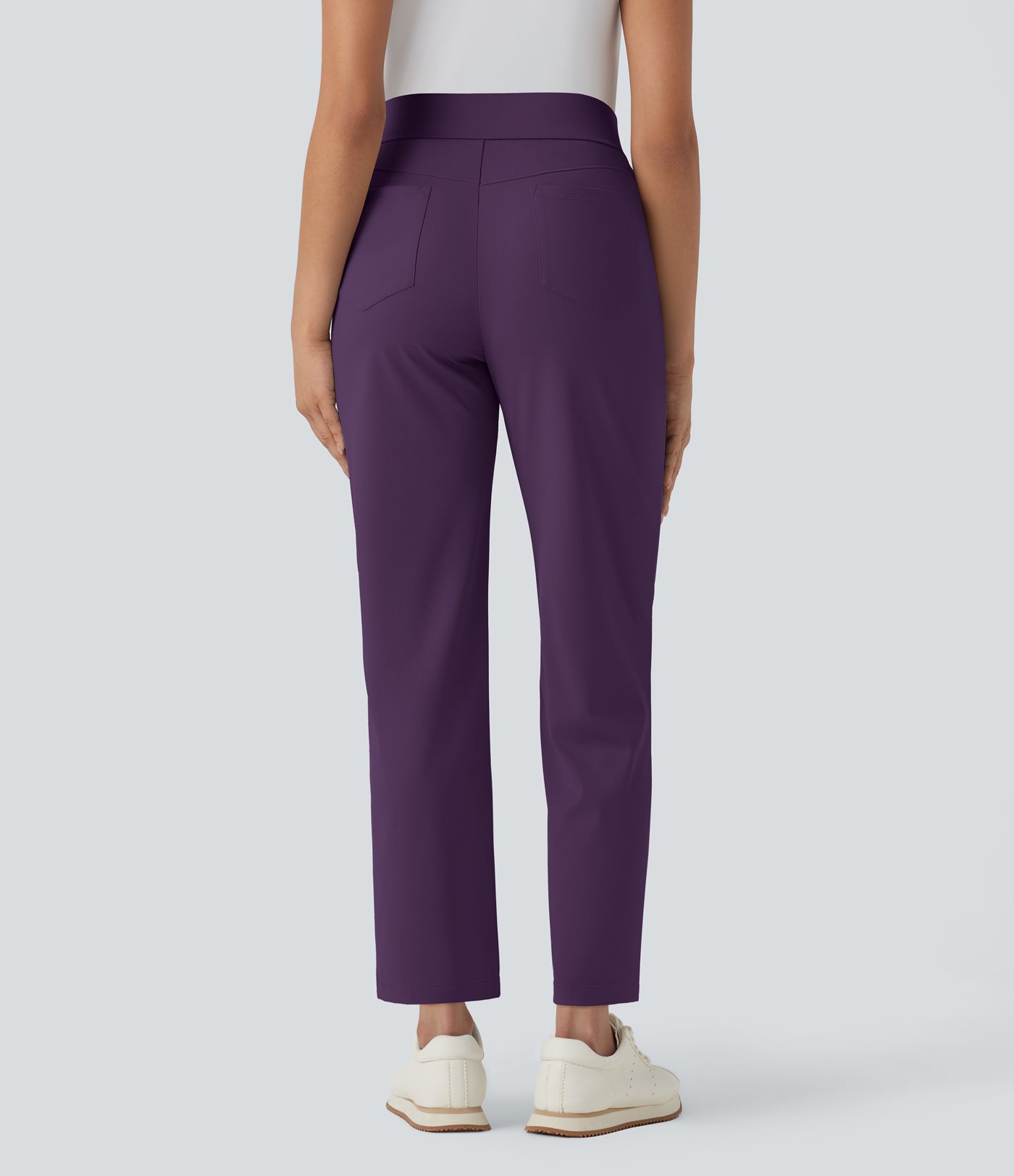 Mid High Waisted Quick Dry Women Straight Leg with Pockets Casual work Golf Pants-UPF40+