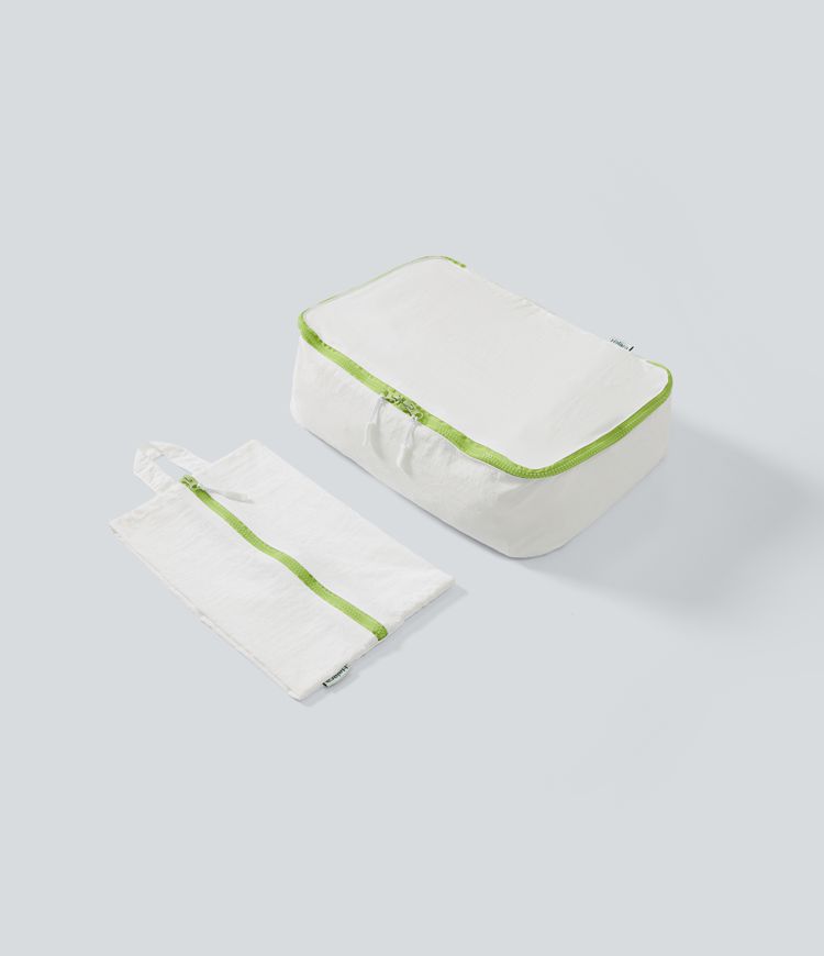 Color Block Lounge Zipper Storage Bag*2