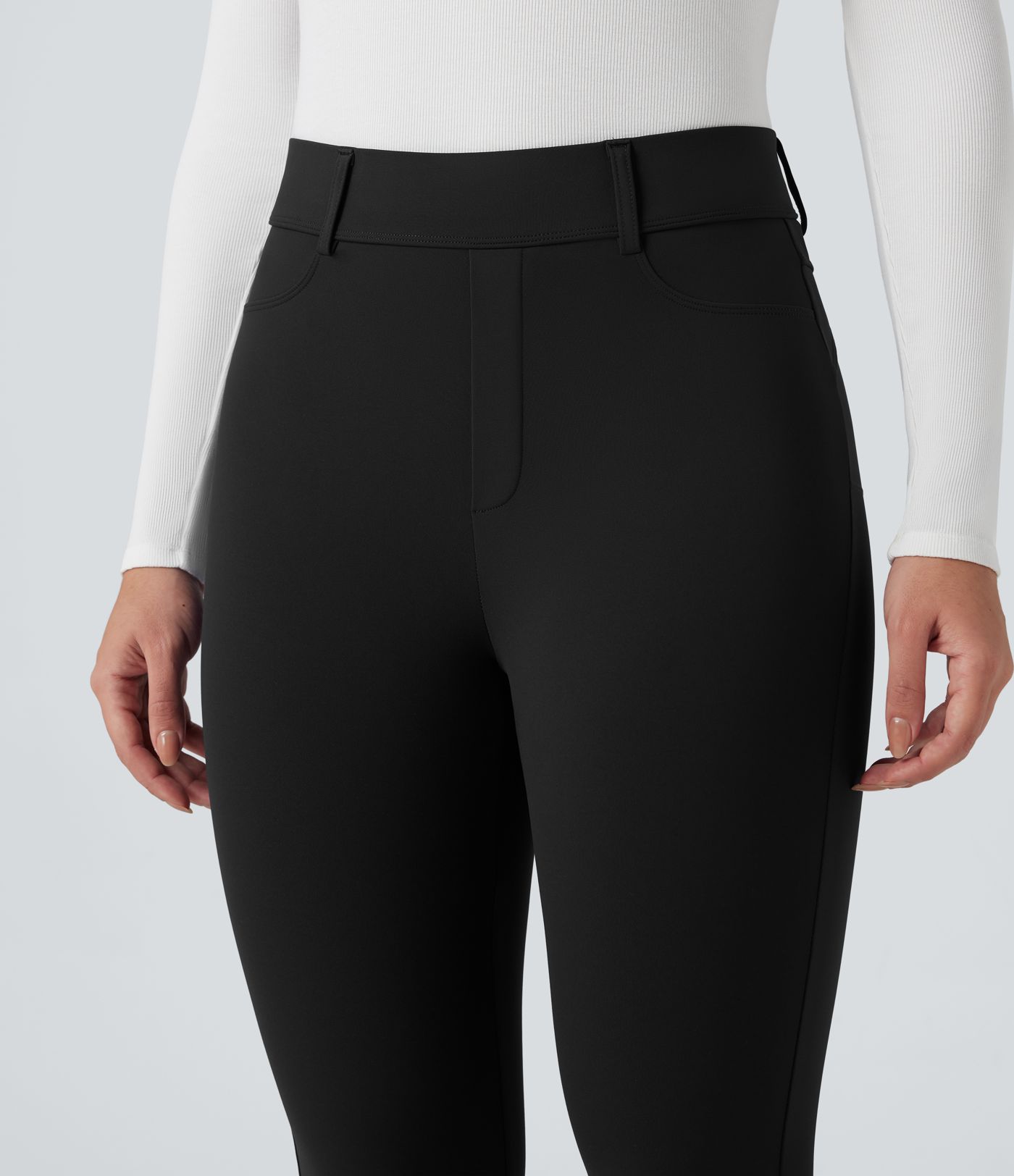 SoftlyZero™ Plush Thermal High Waisted Casual 7/8 Leggings with Pockets