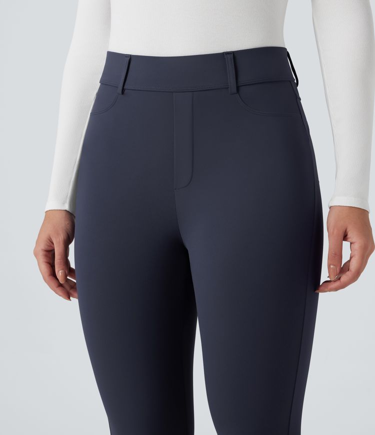 SoftlyZero™ Plush Thermal High Waisted Casual 7/8 Leggings with Pockets