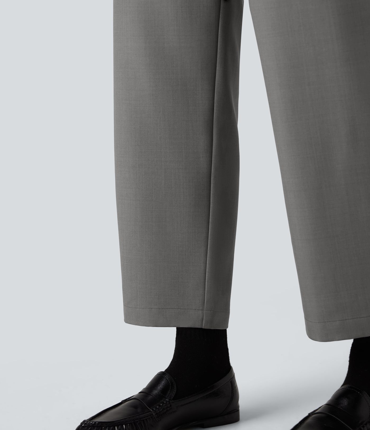 Pantalon tailleur barrel taille haute avec poches