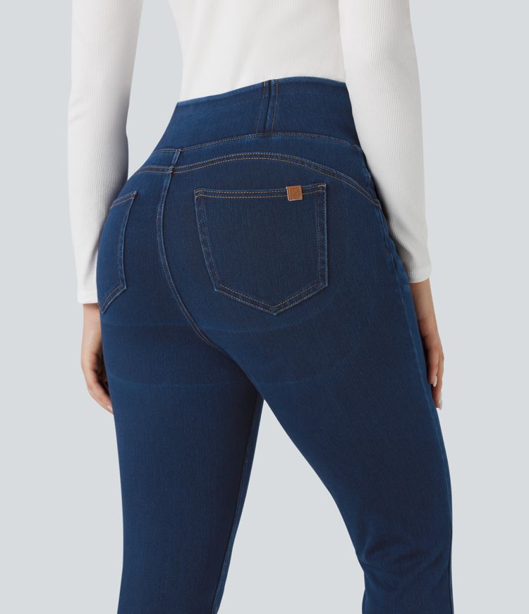 Halara Flex™ Leggings 7/8 con bolsillos — tiro alto, realce de glúteos, control de abdomen, estilo denim skinny casual