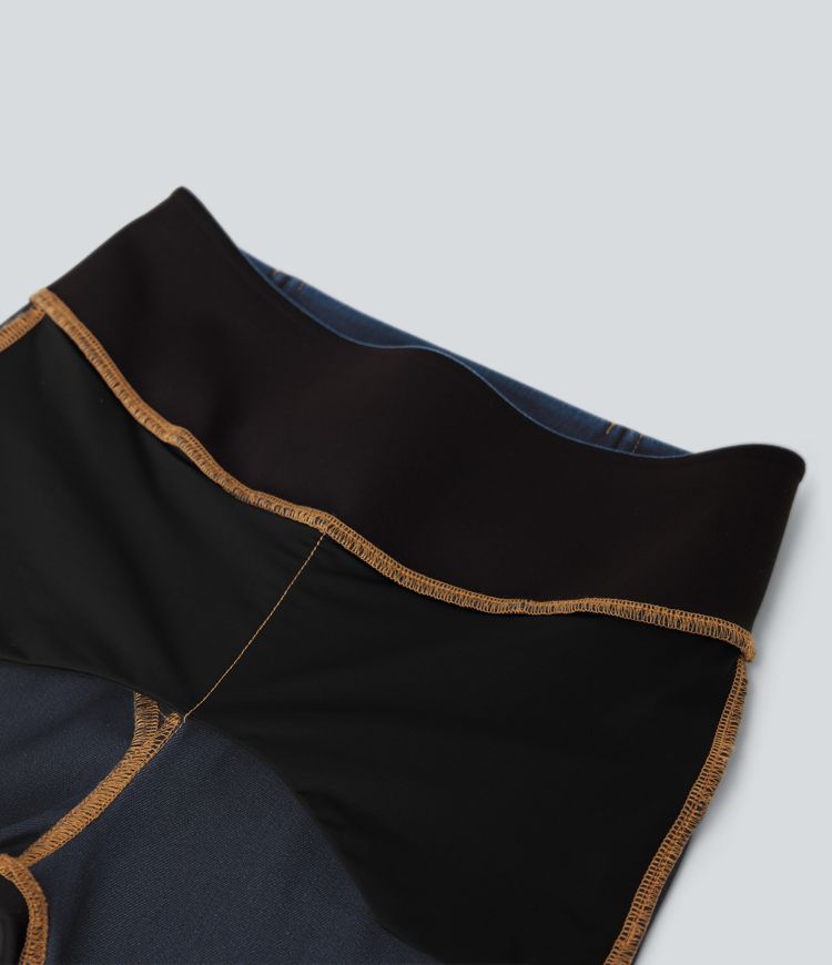 Halara Flex™ Leggings 7/8 con bolsillos — tiro alto, realce de glúteos, control de abdomen, estilo denim skinny casual