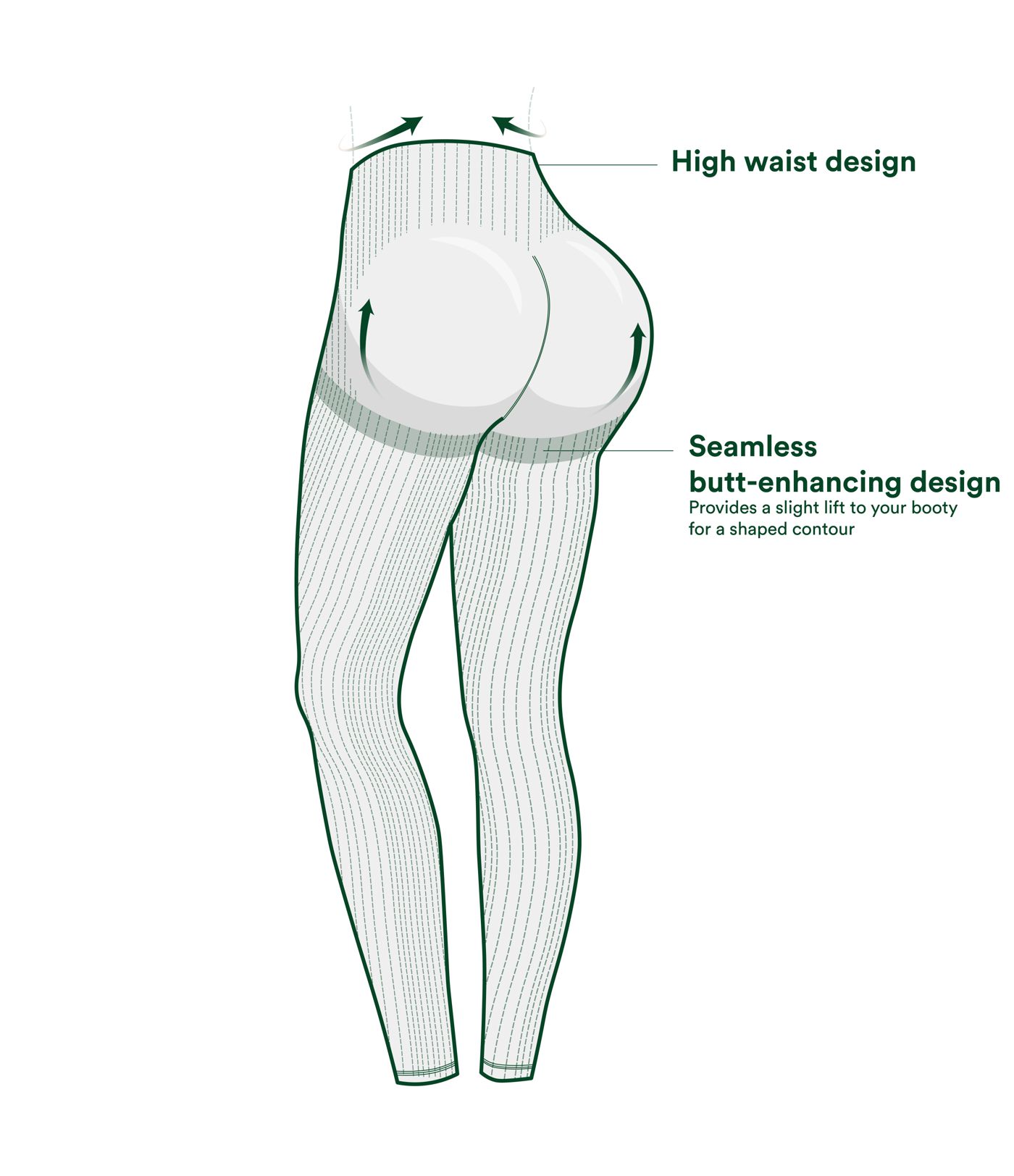 Nahtlose Passform High Waist Bauchkontrolle Po-Lifting 7/8 Yoga-Leggings