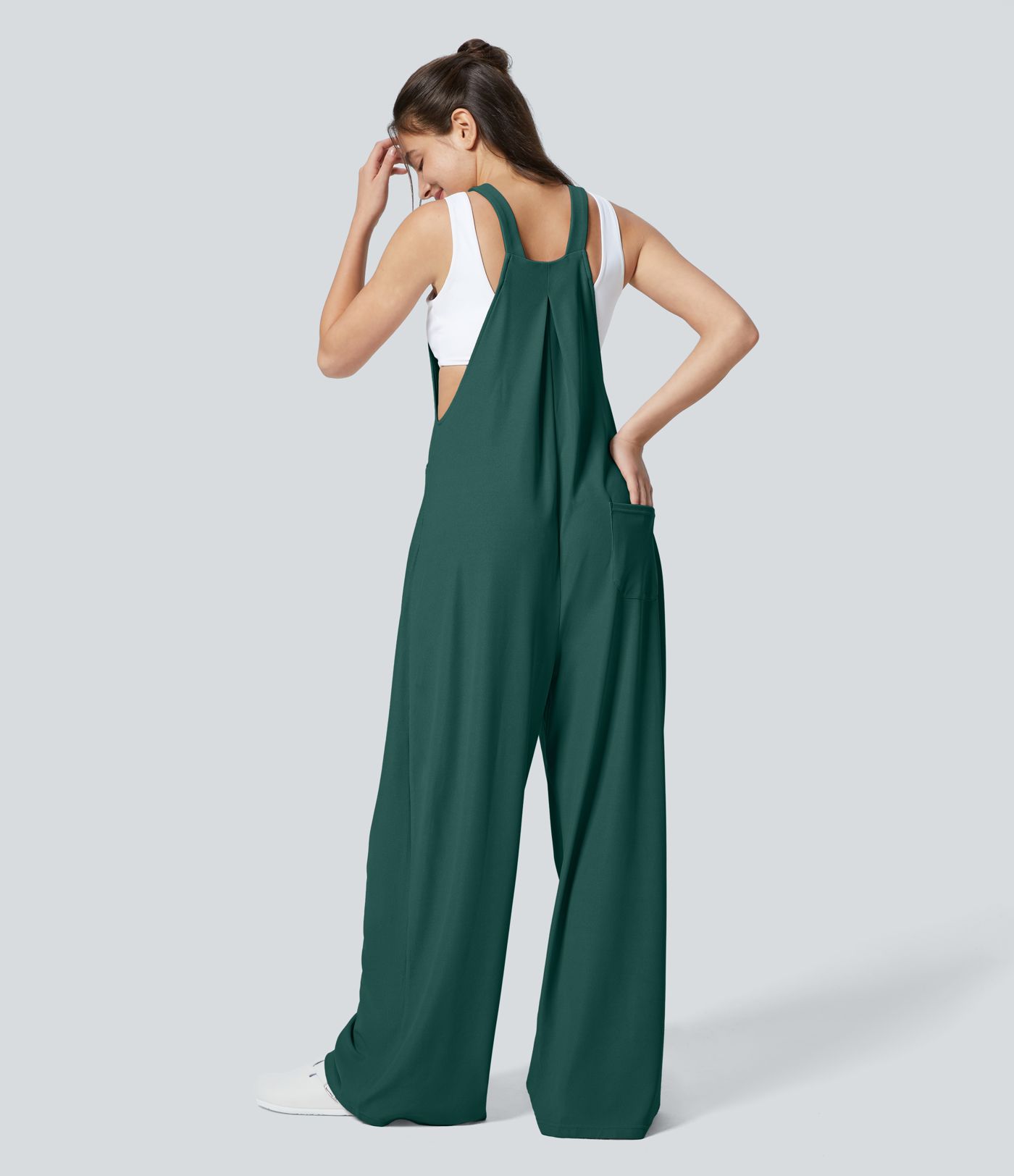 Pockets Waffle Casual Dungarees