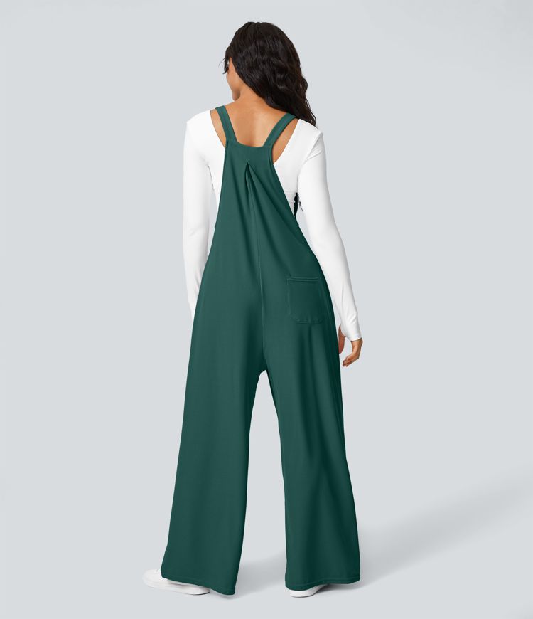 Pockets Waffle Casual Dungarees