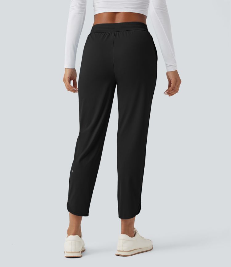 Golf-Hose mit mittelhohem Bund, Seitentaschen und schmal zulaufendem Bein - schnelltrocknend, UPF40+