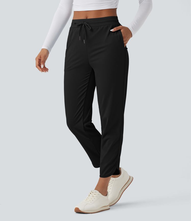 Golf-Hose mit mittelhohem Bund, Seitentaschen und schmal zulaufendem Bein - schnelltrocknend, UPF40+