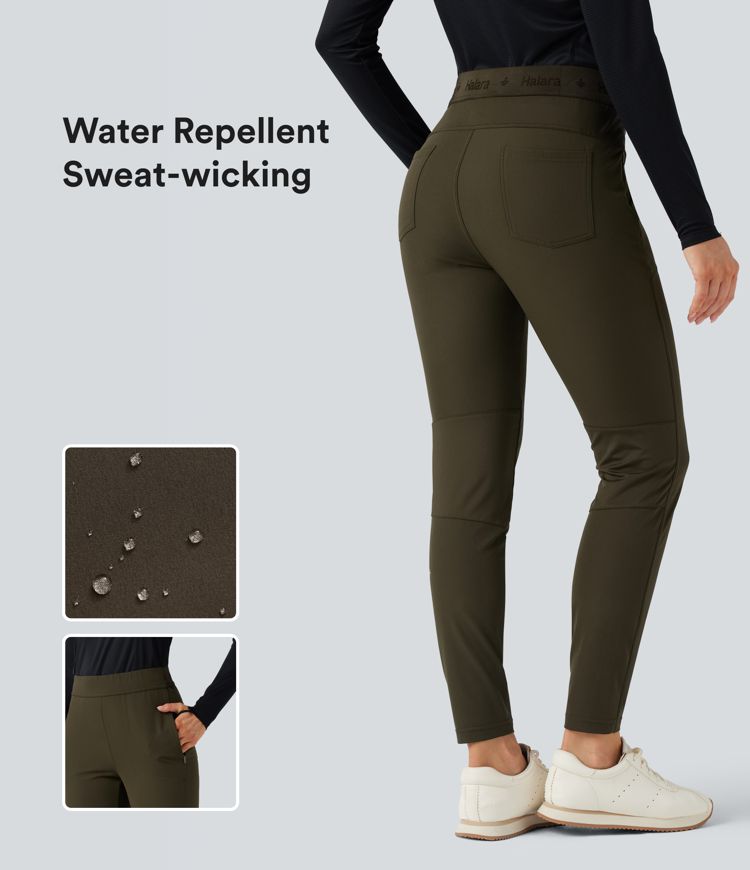 Water Repellent Mid Rise Hiking Trousers with Zip Pockets