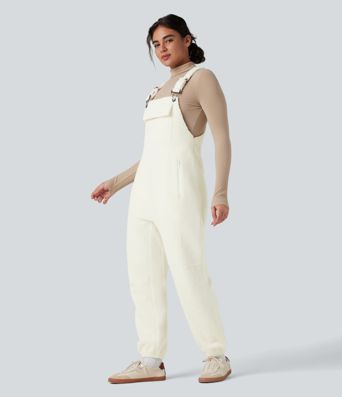 Avslappet Sherpa-jogger-selebukse med lommer