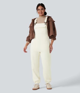 Avslappet Sherpa-jogger-selebukse med lommer