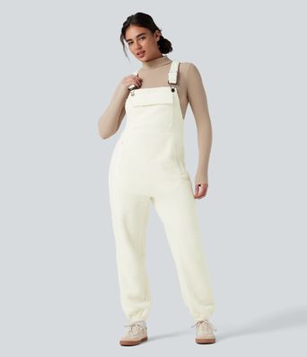 Avslappet Sherpa-jogger-selebukse med lommer