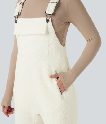 Avslappet Sherpa-jogger-selebukse med lommer