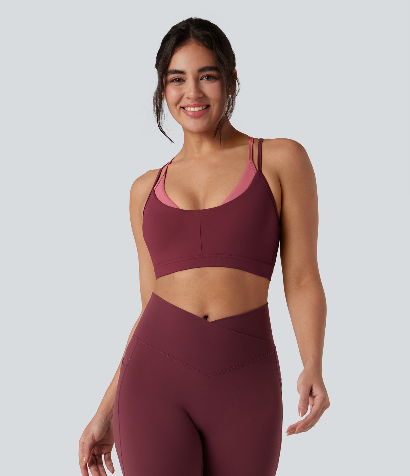 SoftlyZero™ Airy 2-in-1 Yoga Sports Bra Cool-touch Light Support - UPF50+