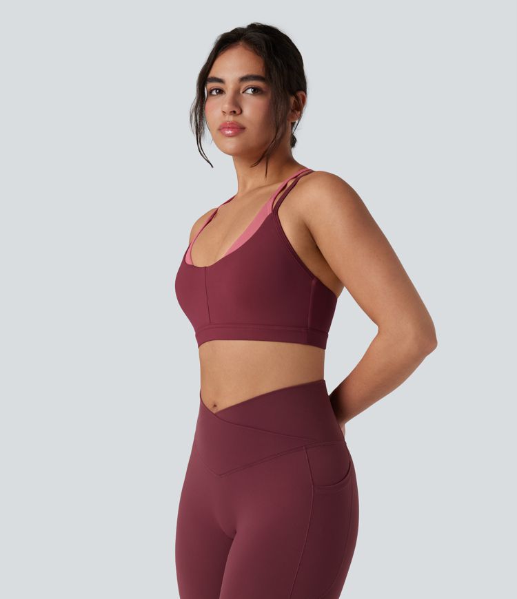 SoftlyZero™ Airy 2-in-1 Yoga Sports Bra Cool-touch Light Support - UPF50+