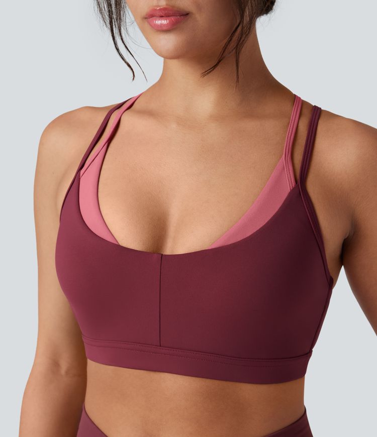 SoftlyZero™ Airy 2-in-1 Yoga Sports Bra Cool-touch Light Support - UPF50+