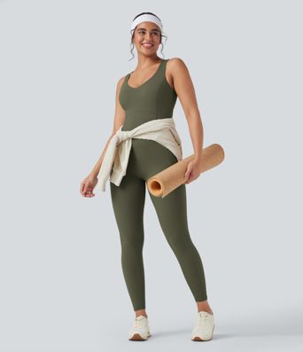 Combinaison Halara UltraSculpt™ en forme de V avec effet push-up pour les jambes et poches — Édition Easy Peezy