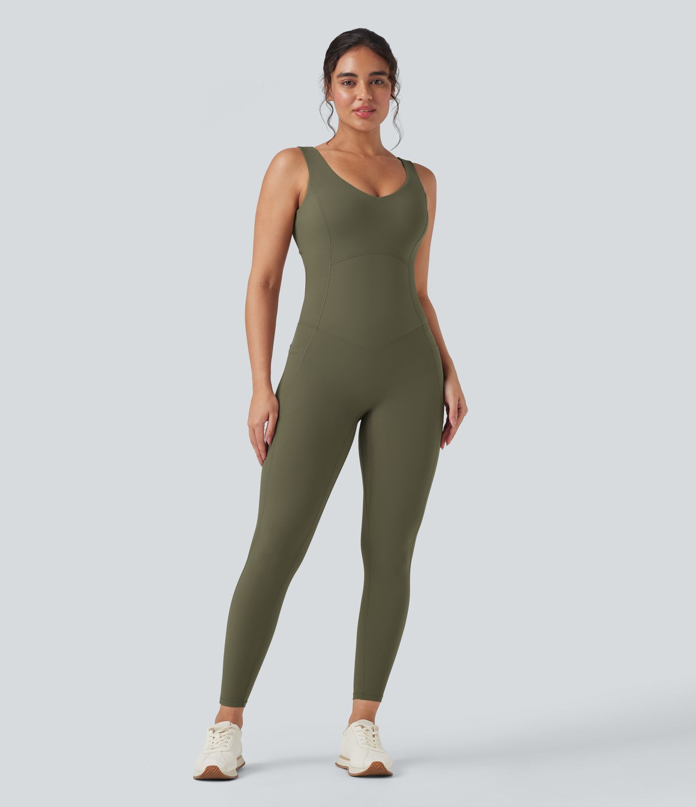 Combinaison Halara UltraSculpt™ en forme de V avec effet push-up pour les jambes et poches — Édition Easy Peezy